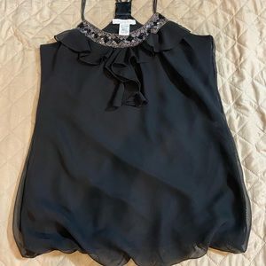 Charlotte Russe black beaded tank top/camisole